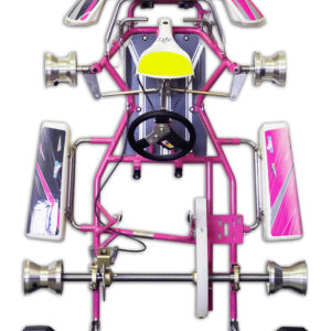 SHARK001COMP - TELAIO COMPLETO BABY KART SHARK SENZA MOTORE E PNEUMATICI ROSA